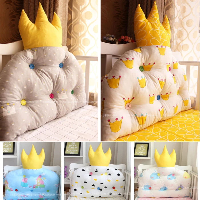 

Baby Pillows Lovely Cartoon Dot Clouds Pure Color Crown Pillows For Newborn Multifunction Soft Cotton Infant Bed Pillow