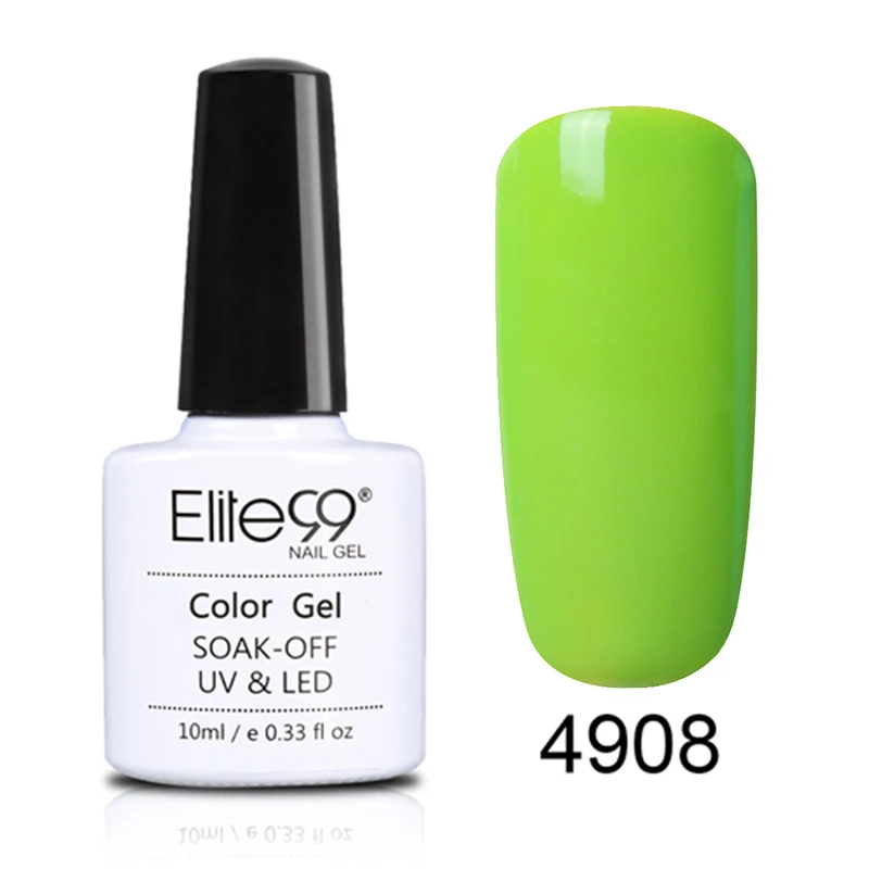 Elite99 10 мл Макарон УФ-гель для ногтей Гибридный полуперманентный маникюрный лак для ногтей впитывающий летний Цветной Гель-лак для ногтей - Цвет: 4908