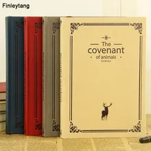 Новое поступление творческий Тетрадь принтом в стиле ретро твердую поверхность Блокнот Дневник путешествия модные тенденции Бизнес A5 Офис Школьные принадлежности