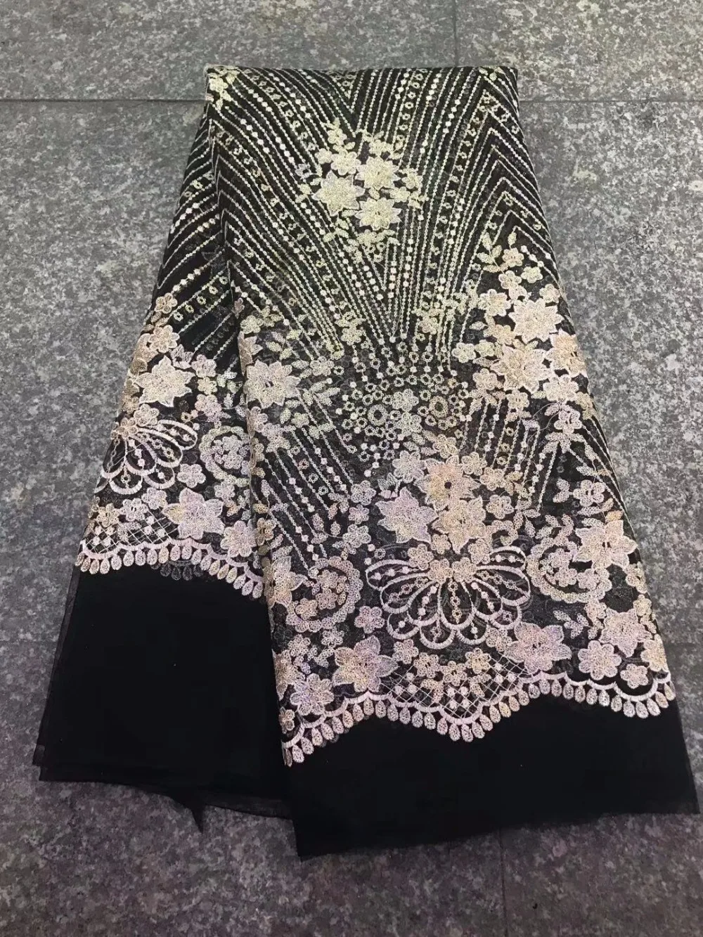

High Quality Nigerian Lace Fabrics With Stones African French Net Lace Fabric Embroidered Tulle Mesh Lace Fabric