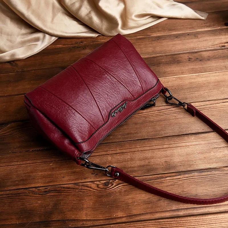 

Women's Genuine Leather Handbag Bolsas Feminina Vintage design Women Messenger Shoulder Bags Fashion Patchwork Clutches Bag