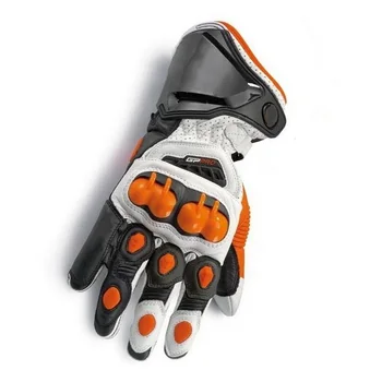 

2019 New Orange 100% Genuine Leather GP PRO Motorcycle Long Gloves Racing Driving GP PRO Motorbike Original Cowhide Gloves
