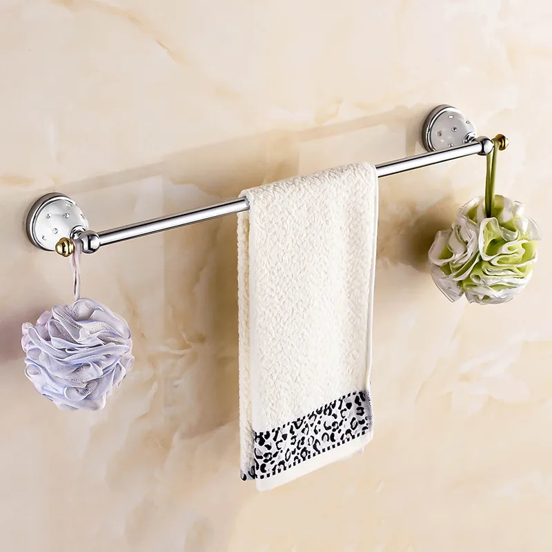 Single-Towel-Bar-Towel-Holder-Towel-rack-Solid-Brass-Crystal-Made-Chrome-Finish-Bathroom-Accessories-Free (1)