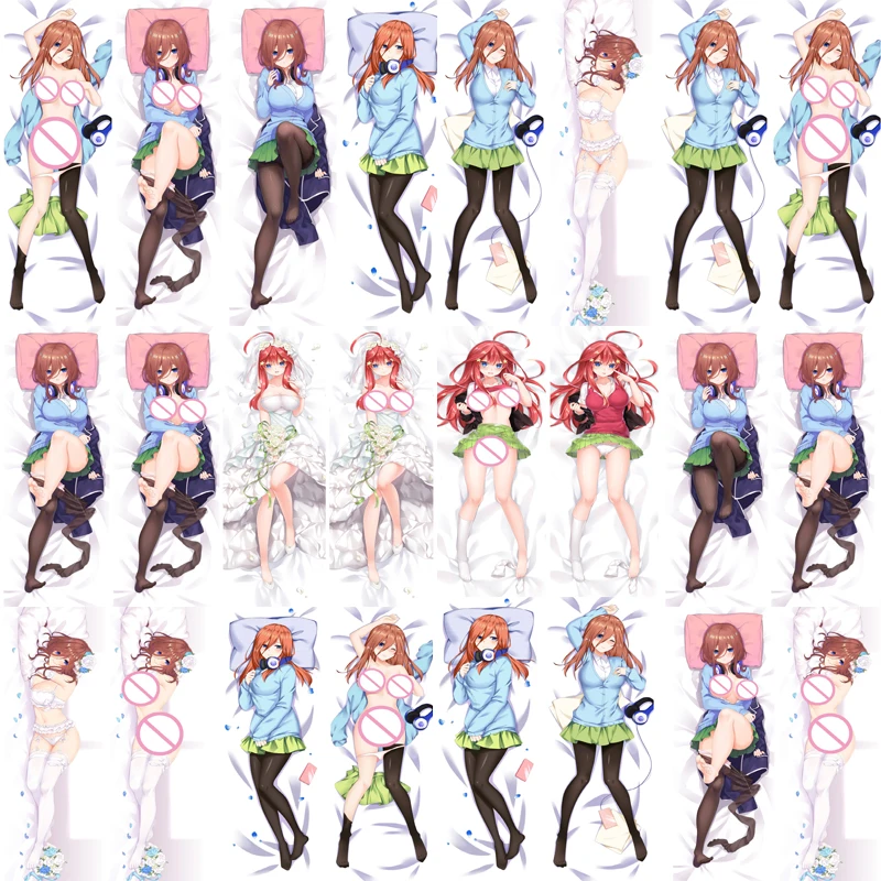 

2019-Jan update Anime The Quintessential Quintuplets Nakano Miku Itsuki Dakimakura Pillow Cover Case Hugging Body Pillowcase