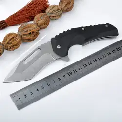 Храбрый истребитель камень мыть 440 Лезвие G10 Ручка складной Ножи Открытый Кемпинг Тактический выживания Охотничьи Ножи EDC карманные