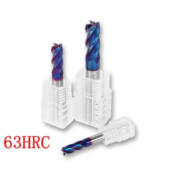 

HRC45 HRC50 HRC55 3f 4/2 flutes 18x100MM CNC Tool Tungsten Carbide End Mill R9 ball end End Mill Aluminum milling cutter