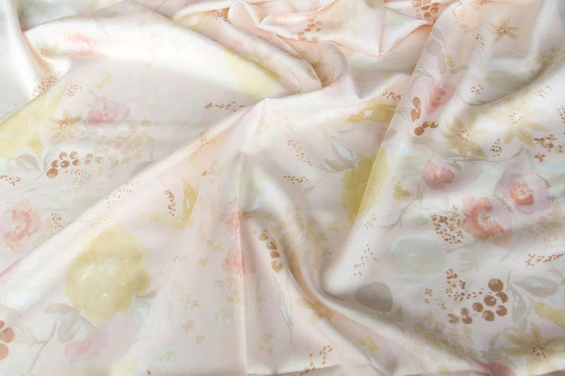 Полуметровая японская ткань Nani Iro легкая fucra Rakuen Rayon Blush|Ткань| |