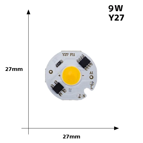 COB LED Chip Light 220 В 10 Вт 50 Вт 20 Вт 30 Вт 3-9 Вт прямоугольный чип лампа для прожектора без необходимости водителя DIY Led прожектор лампа Y27 Y32 - Испускаемый цвет: Y27 9W