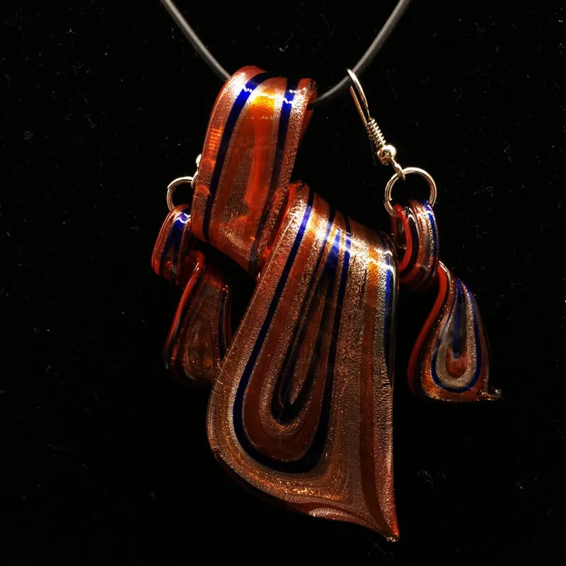 Ювелирные изделия прямые продажи модные ювелирные наборы 6'set Glass стеклянный кулон из муранского стекла ожерелье серьги