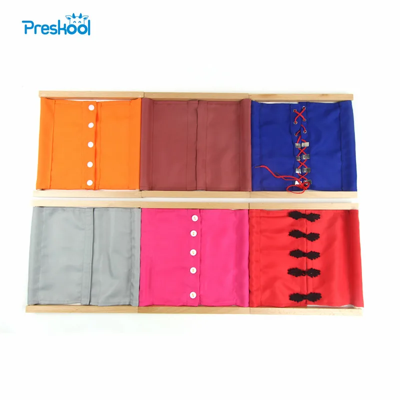 Montessori Kids font b Toy b font Baby Dressing Frame 1 Pcs Practical Life Teaching Learning