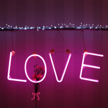 

Night Light Neon Alphabet Lamp 26 Letters LED For Birthday Wedding Party Bedroom Wall Hanging Decor Light Night