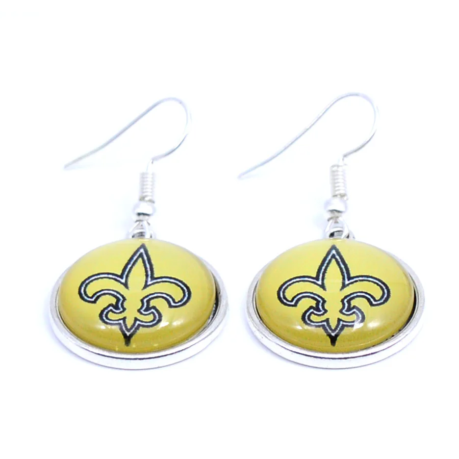 Earrings New Orleans Saints Charms Dangle Earrings Sport Earrings