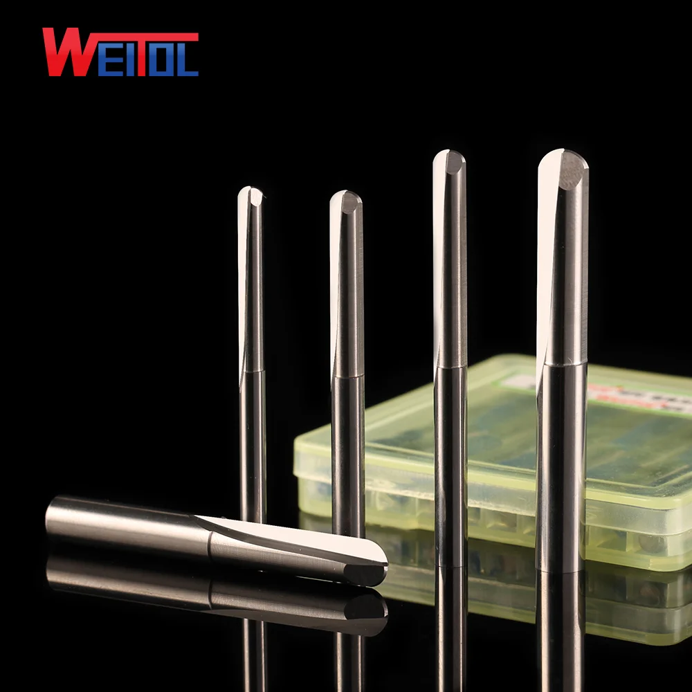 Weito N 5 шт. 3 175/4/6/8 мм Диаметр двойной острый прямой слот фрезерование шарового