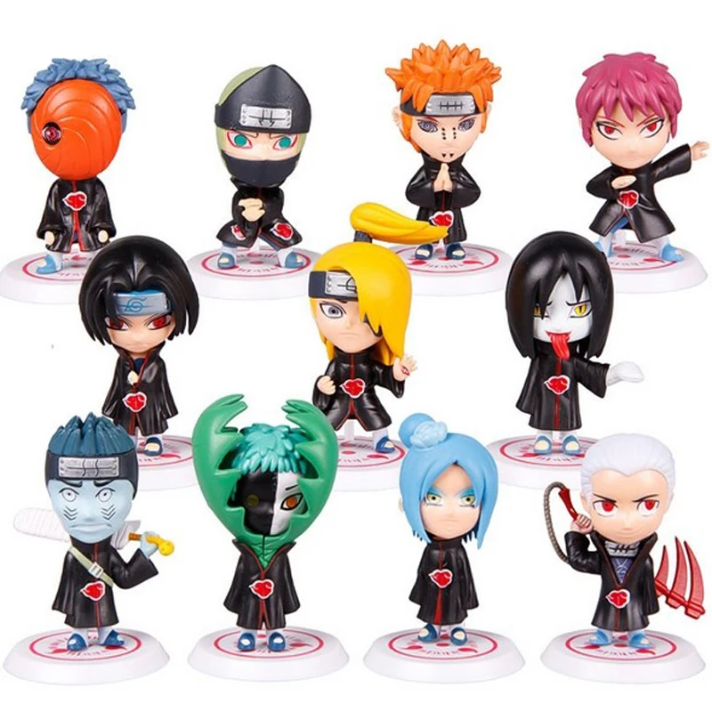

Good PVC 11 Styles 17th Generation Naruto Action Figure Kakashi Sasuke Pendant Keychain Anime Toy Doll Boy Gift