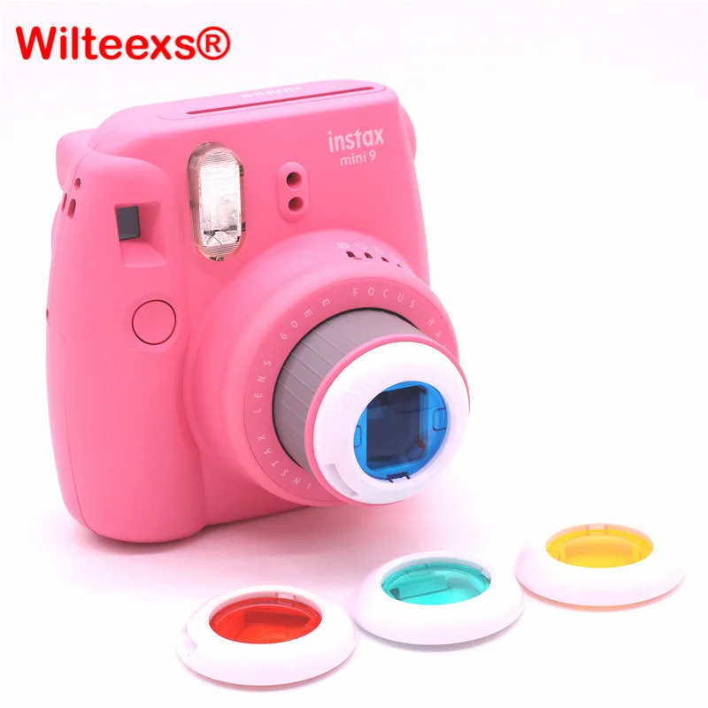 WILTEEXS 4 цвета красочные камера фильтр крупным планом объектив для Fujifilm Instax Mini 8 7s 9 пленочная камера