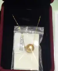 Новые модные 12 мм Южное море круглой золотой жемчуг necklace18 "14 К