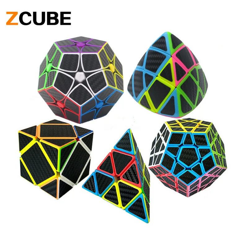 ZCUBE Carbon Fiber Speed Magic Cube Pyraminx Dodecahedron Axis Cube Educational Learning Toy Puzzle Magico Cubo