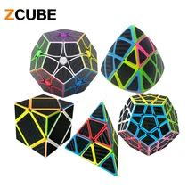 ZCUBE Carbon Fiber Speed Magic Cube Pyraminx Dodecahedron Axis Cube Educational Learning Toy Puzzle Magico Cubo
