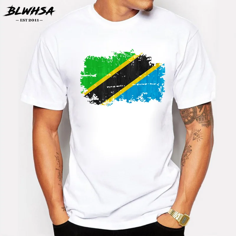 BLWHSA Tanzania T Shirt Man Cotton Nnation Team Meeting Fans T shirts