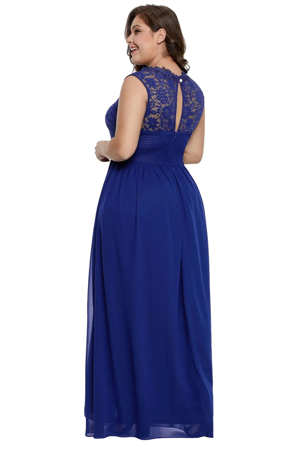 Blue-Long-Pleated-Plus-Size-Lace-Bodice-Prom-Dress-LC611037-5-2