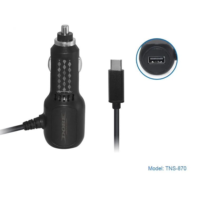DOBE Car Charger for Nintendo Switch Console NS Gamepad W/ Type-C Charging Cable 1.5M |
