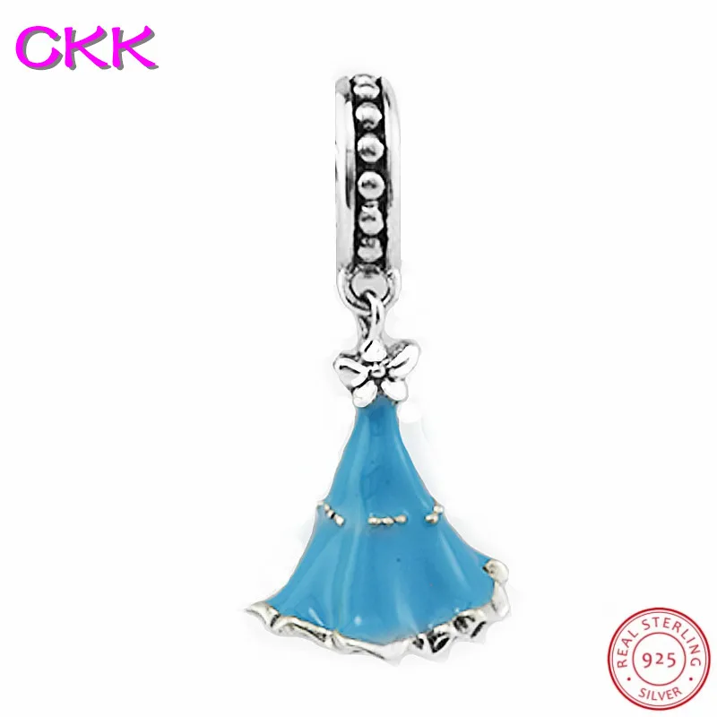 CKK Буле платье принцессы Мотаться Бусины с четкими CZ DIY Fit PANDORA талисманы Серебро 925 для женщин ювелирных изделий CKA007