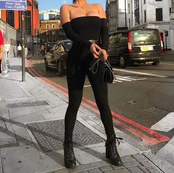 

Women Sexy Off Shoulder Jumpsuits Romper Bodycon Playsuit Ladies Clubwear Trousers Fashion Women's Jumpsuit Elegant Jumpsuit