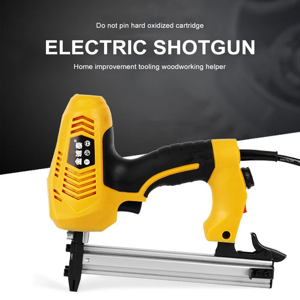 

Electric Nail Gun Staple Adjustable Stapler Gun for Furniture Interior Decoration with 100pcs Nails 4-22mm Carpentry Power Tools
