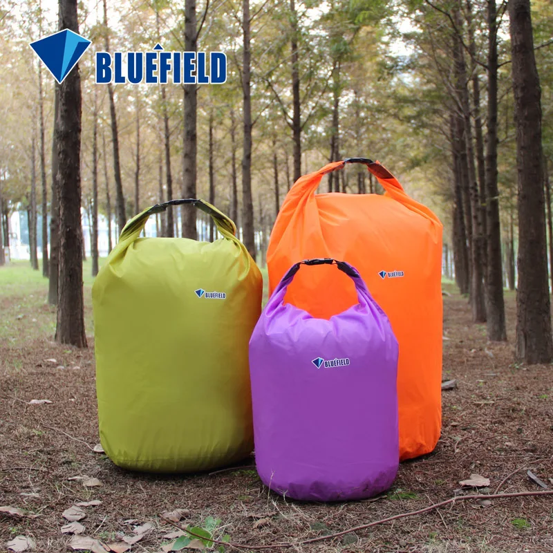 Bluefield río Trekking 10L 20L 40L 70L al aire libre impermeable bolso Camping Rafting de almacenamiento bolsa ajustable gancho de la correa
