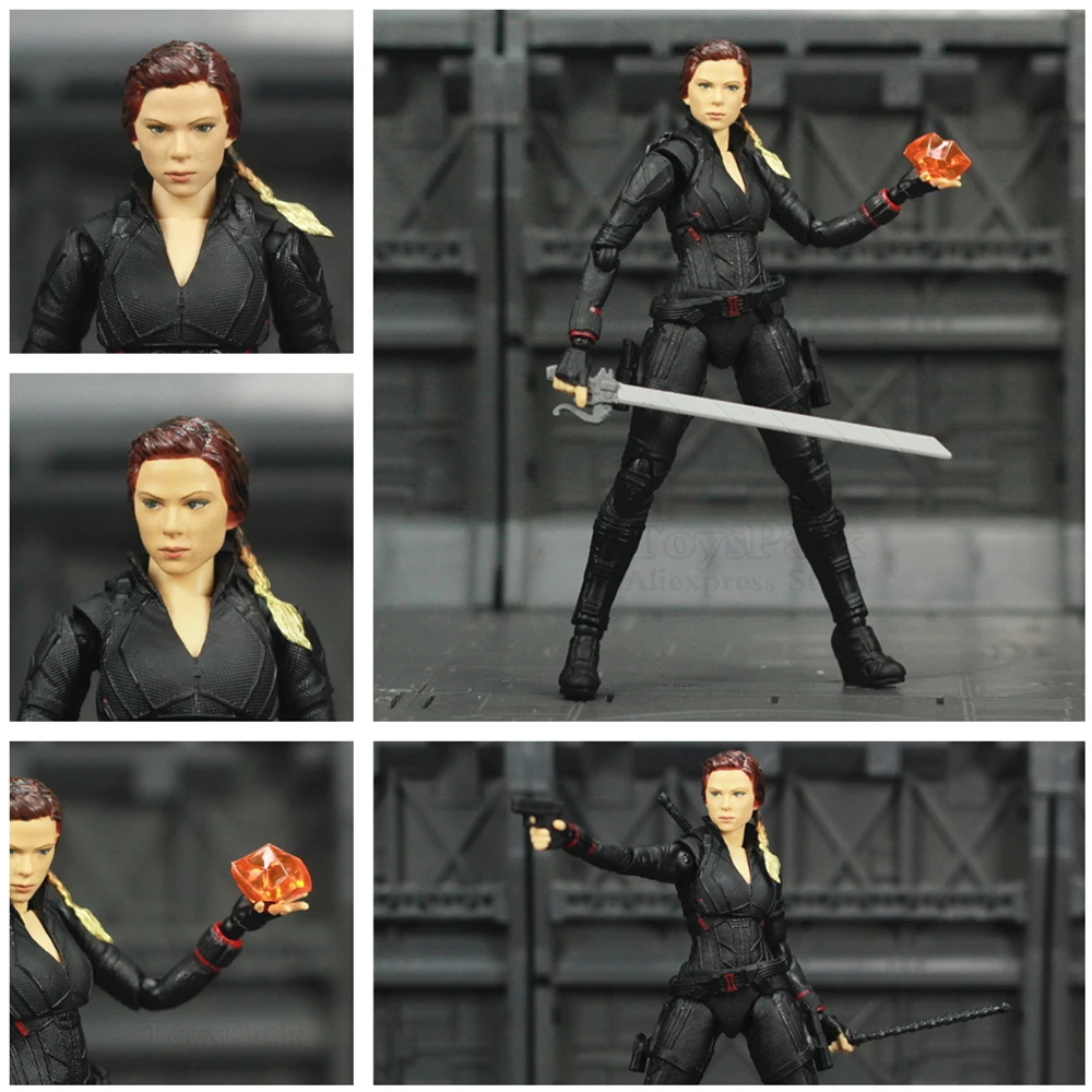 

Marvel Avengers 4 Endgame Black Widow 6" Action Figure Infinity stones Soul Gem Scarlett Johansson Legends KO's SHF Doll Toys