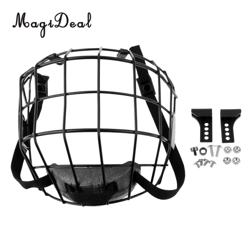 A3 Steel Flat-Cut Ice Hockey Helmet Cage Mask Face Shield with Accessories