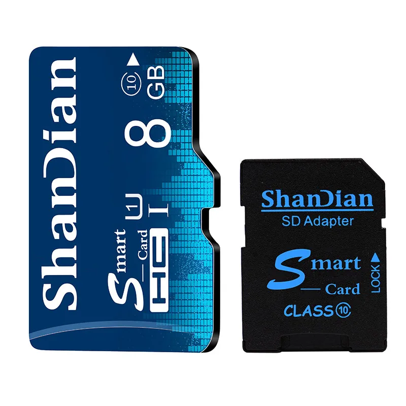 Новая SHANDIAN карта памяти 128 Гб 64 Гб Смарт SD карта класс 10 Флэш-карта 8 ГБ 16 ГБ 32 ГБ память Smartsd TF карта для планшета - Емкость: 8 Гб