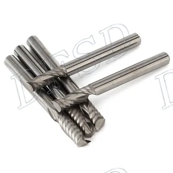 

4mm Metal CNC Router Bits Single Flute Tools Wood Cutting 22mm Pack of 5
