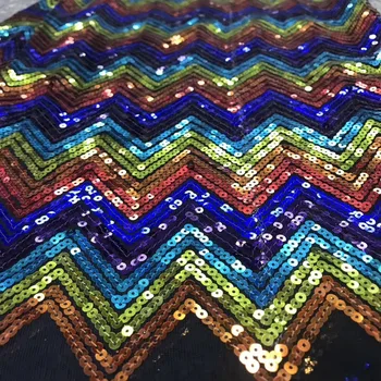 

embroiderd lace fabric DiuDiu-12.335 with sequins beautiful Nigerian sequins lace fabric for party dress