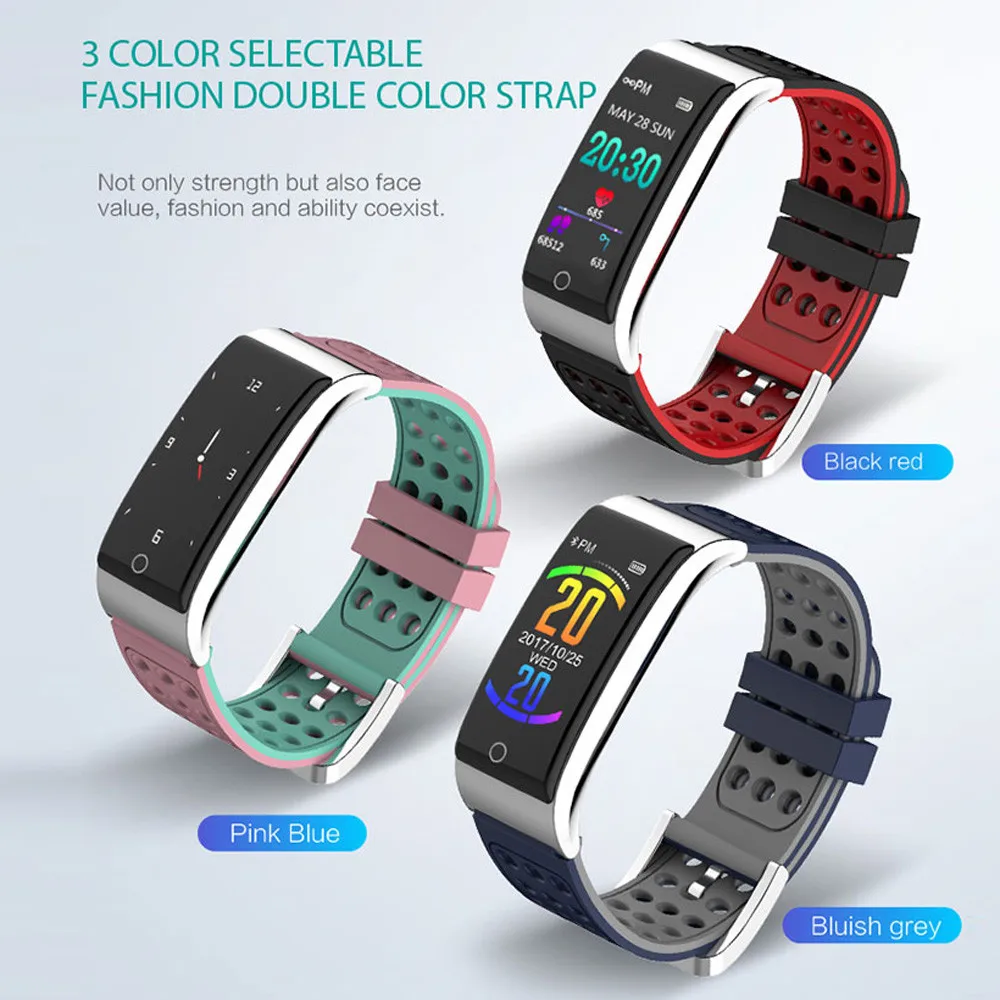

Popular Fitness MEN WOMEN IP67 Waterproof index Bluetooth Sports Health Monitor Smart Watch Wrist Band Bracelet for Android IOS
