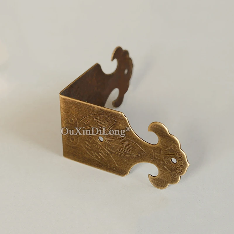 5.5cm/7.5cm Vintage Brass Wrap Angle Protection，Corner Code For Door/Jewelry Box 