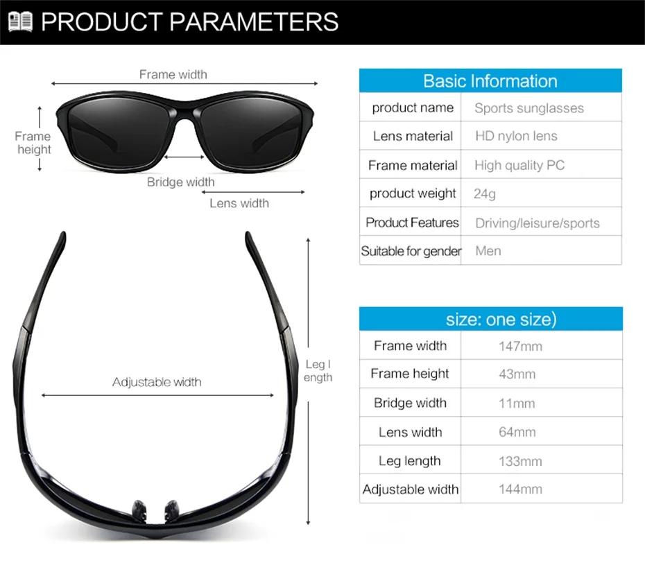 MORAKOT брендовые Новые мужские модные солнцезащитные очки, Ультралегкие спортивные очки для улицы, поляризованные солнцезащитные очки, мужские очки P000968