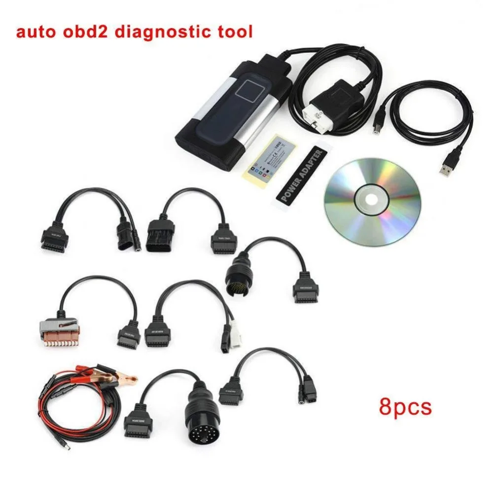 

Car Bluetooth TCS CDP Pro Plus for autocom OBD2 Diagnostic Tool + 8PCS Car Diagnostic Cables Set