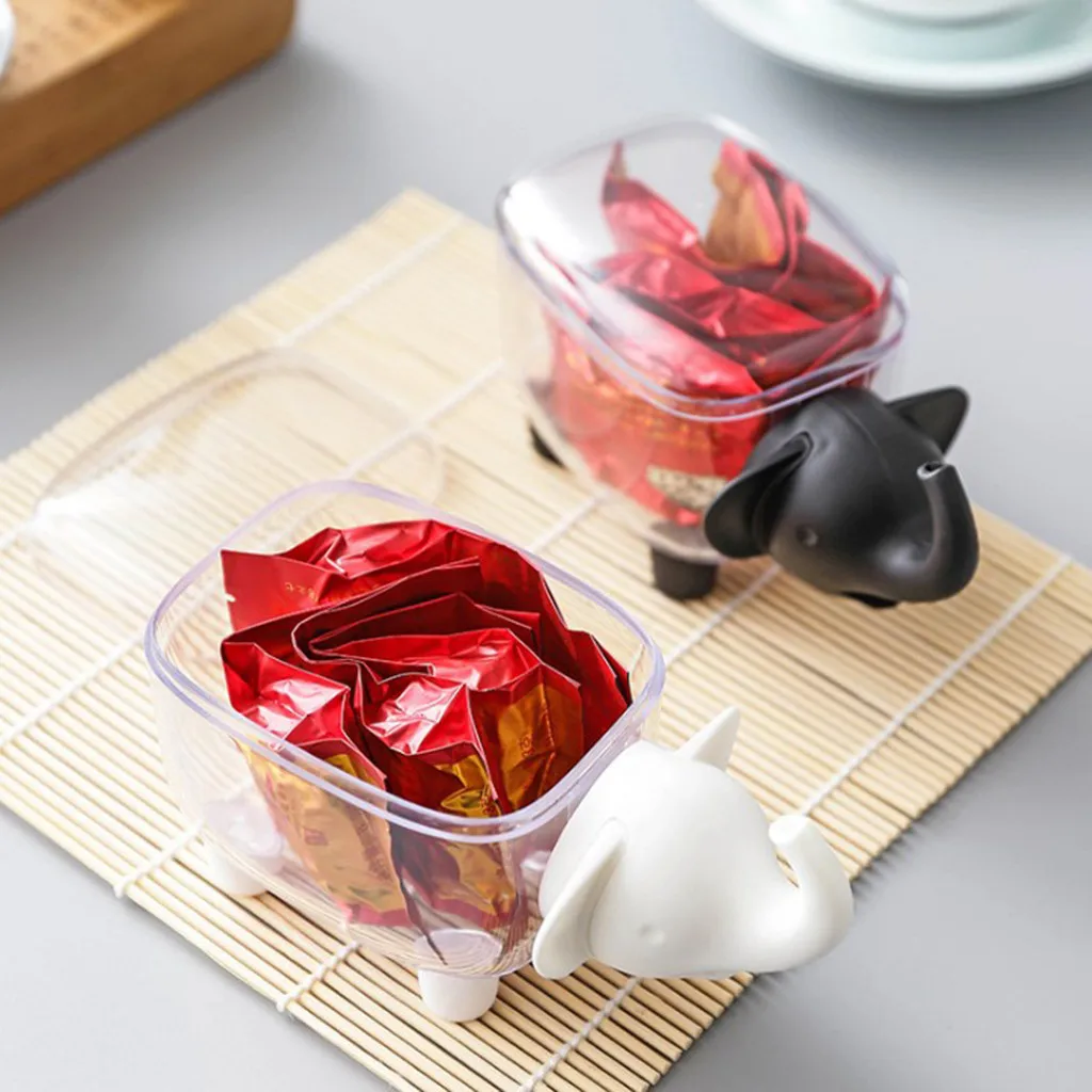 

Decoracion Hogar 2019 Cute Elephant Transparent Storage Box Sundries Storage Box Cosmetic Cocina Storage Box 40