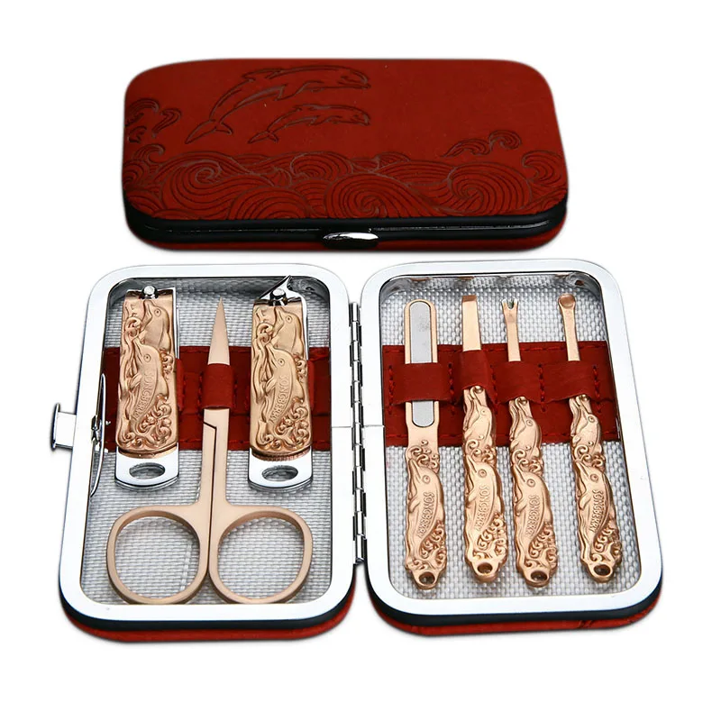 7 шт./компл. инструменты для маникюра и педикюра кусачки для ногтей набор для ухода за лошадьми из нержавеющей стали инструменты для ухода за кожей NShopping