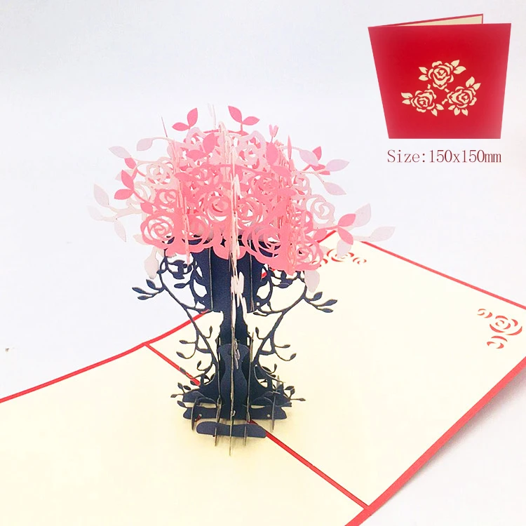  50Pcs 3D Cards Wedding Invitations Party Invitation Valentine's Gifts Wedding Greeting Card Anniver - 33053557903