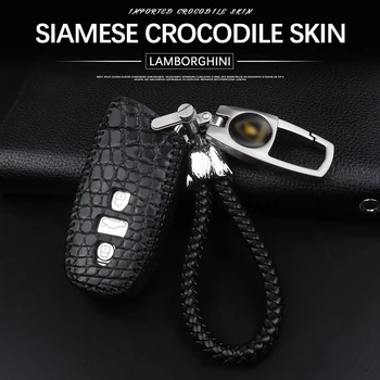 

Dedicated to Lamborghini key case Aventador/Huracan car badge key cover car key box leather key cover key bag ring accessories