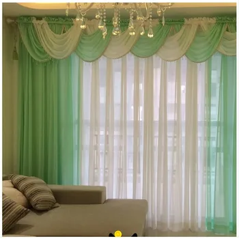 

curtains for living room modern sheer kitchen cortinas luxury tulle drape panel and waterfall valance hilton window treatment