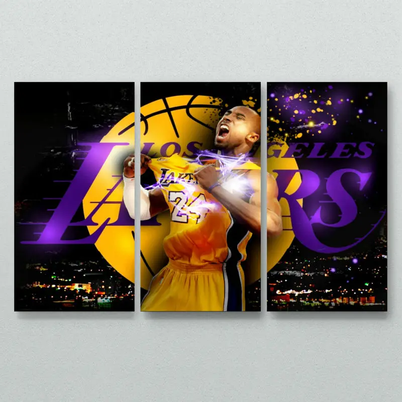 3pcs/set kobe bryant painting modern wall canvas prints artwork picture