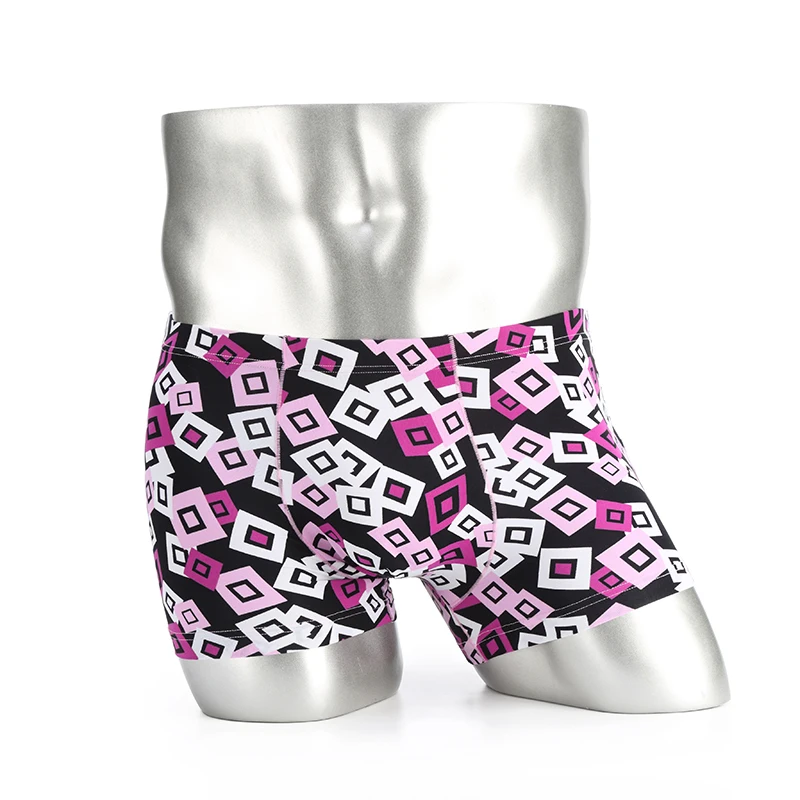 

100% ice silk Sexy Men Underwear Boxer Fashion Shorts Bulge Pouch Soft Underpants US Comfortable Male Boxer Shorts