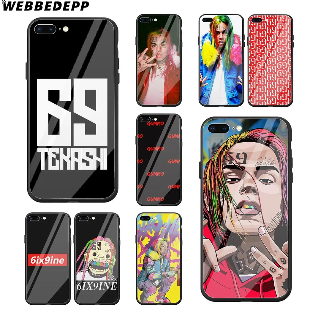 WEBBEDEPP 6ix9ine Tekashi Tekashi69 чехол из закаленного стекла для телефона Apple iPhone Xr Xs Max X или 10 8