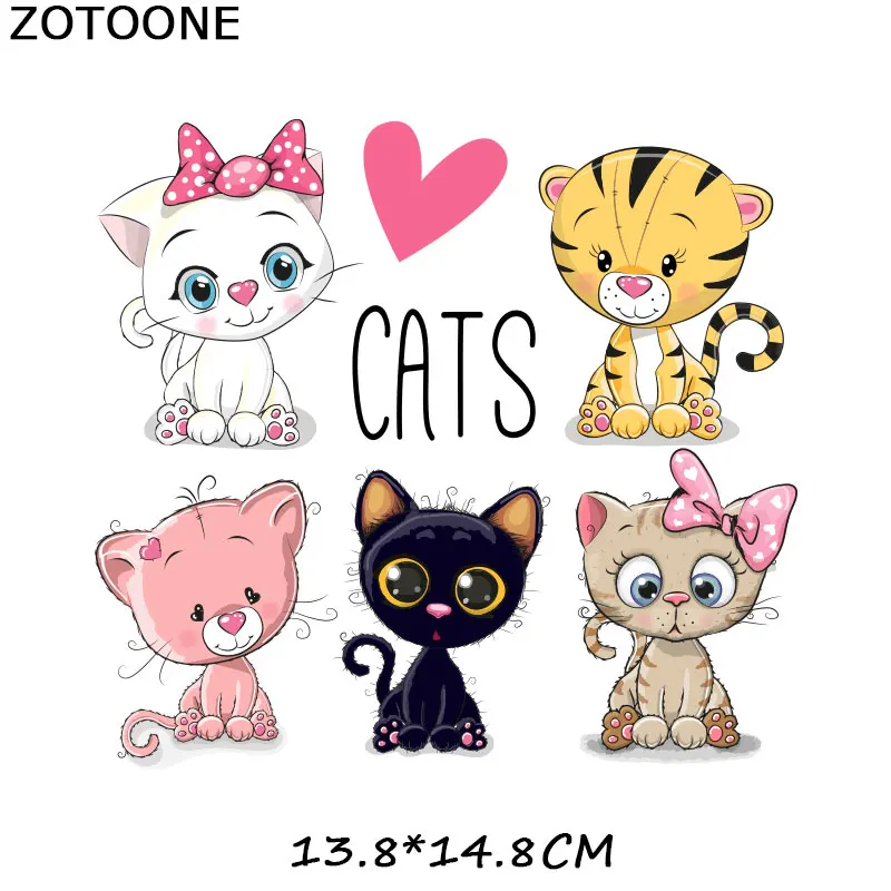 Термоклейкие нашивки ZOTOONE для одежды набор милых мультяшных животных футболка