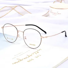 Ультралегкая титановая оправа для очков для близоруких, модные круглые очки, Классические винтажные очки, женские очки с прозрачными линзами