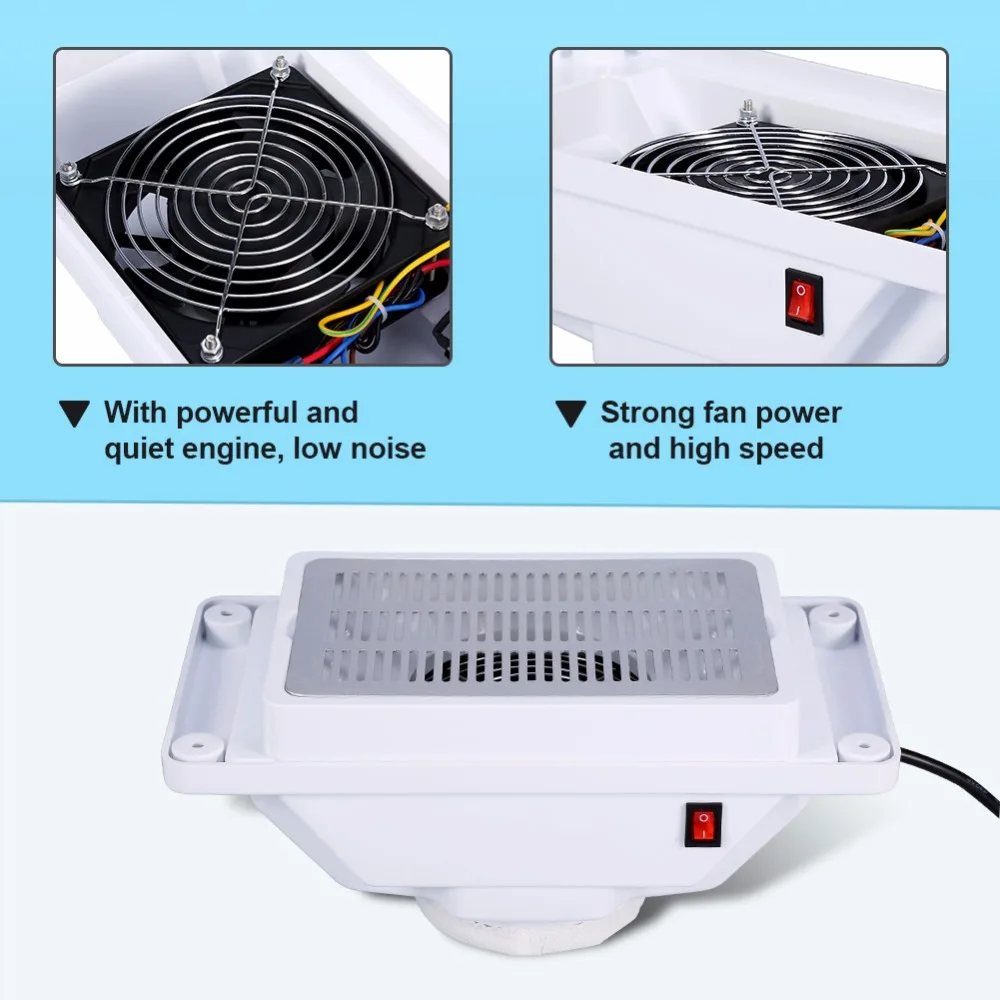 

Electric Nail Dust Collector Vacuum Cleaner Nail Drill Dust Removal Manicure Tools with 1 Collecting Bag Nail Drilling 200-240V