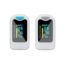 Finger-clamped pulse oximeter with alarm sound monitors heartbeat monitoring heart rate meter blood saturation tester